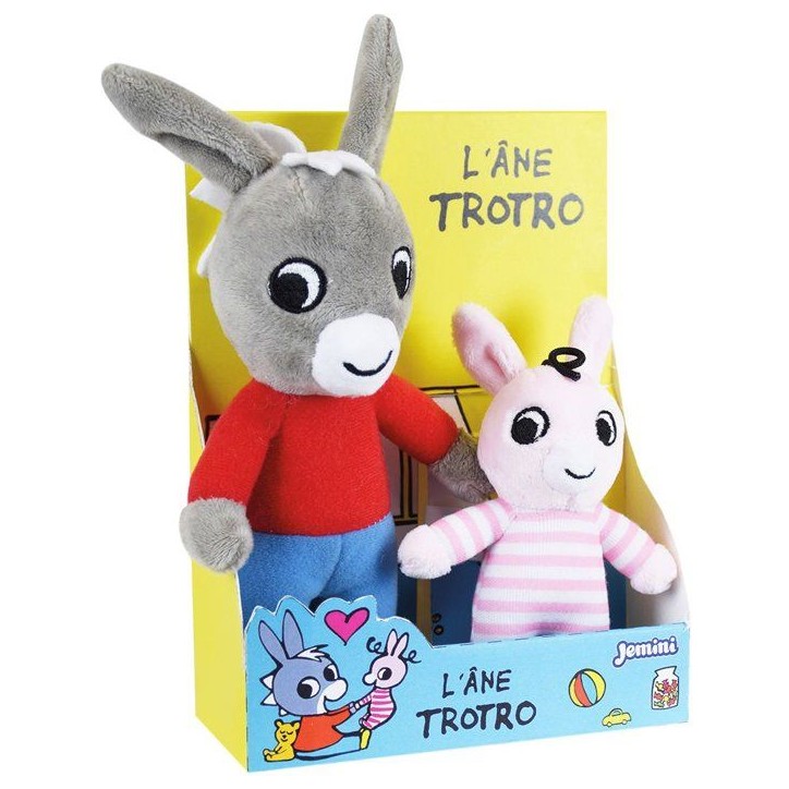 Coffret de peluches - Trotro & Zaza - JEMINI - 2 personnages - Douces - Collection Coffret de peluches - Trotro & Zaza - JEMINI - 2 personnages - Douces - Collection