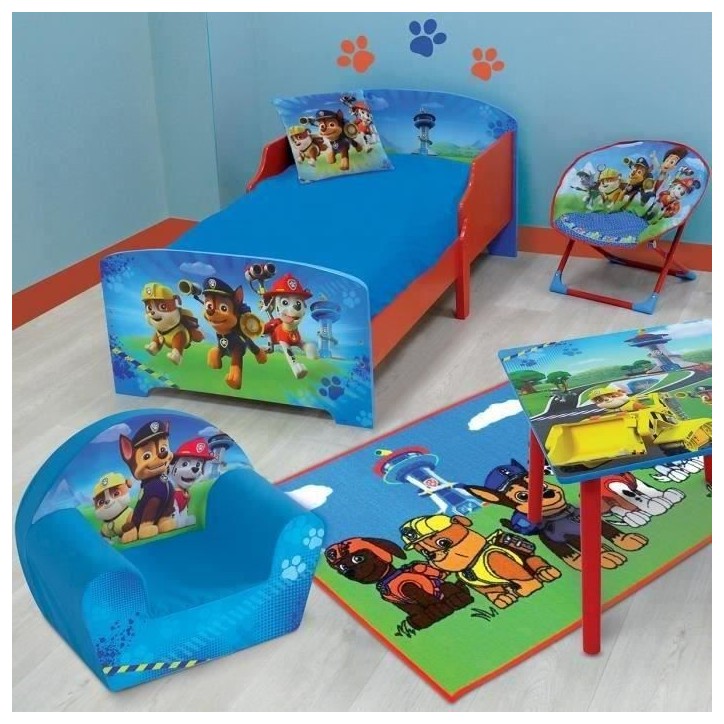PAT PATROUILLE Lit avec lattes pour enfant 70 x 140 cm PAT PATROUILLE Lit avec lattes pour enfant 70 x 140 cm