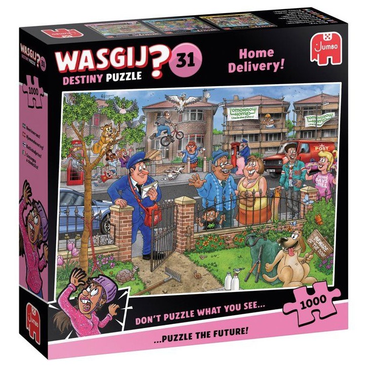 Puzzle - JUMBO - WASGIJ DESTINY 31 - Livraison a domicile ! - 1000 pieces - Des 12 ans