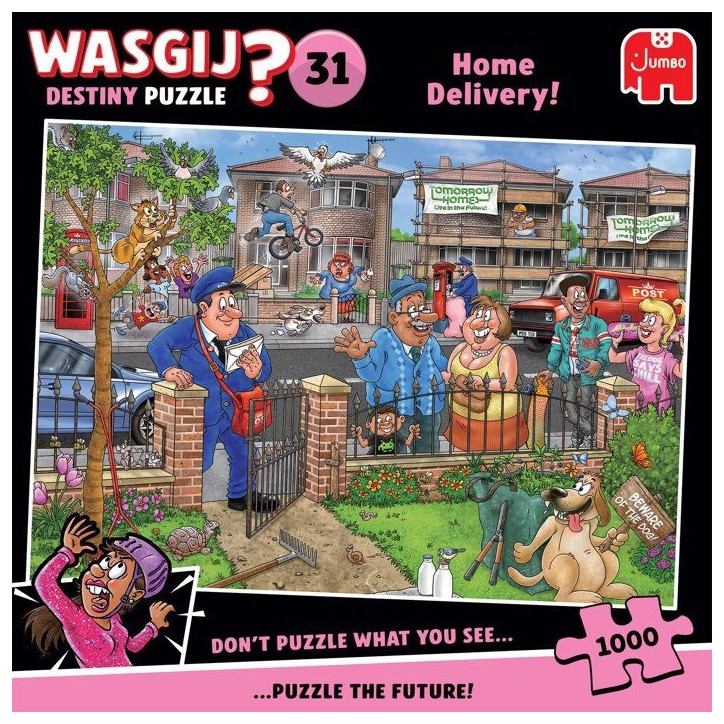 Puzzle - JUMBO - WASGIJ DESTINY 31 - Livraison a domicile ! - 1000 pieces - Des 12 ans