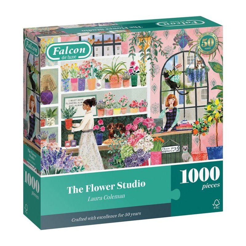 Puzzle - JUMBO - FALCON - The Flower Studio - 1000 pieces - Des 12 ans