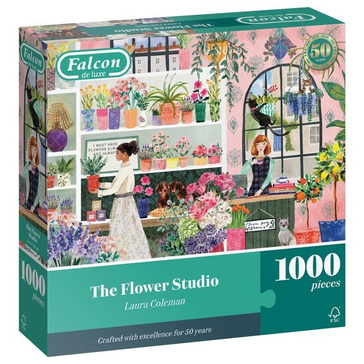 Puzzle - JUMBO - FALCON - The Flower Studio - 1000 pieces - Des 12 ans