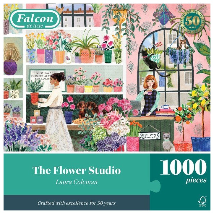 Puzzle - JUMBO - FALCON - The Flower Studio - 1000 pieces - Des 12 ans