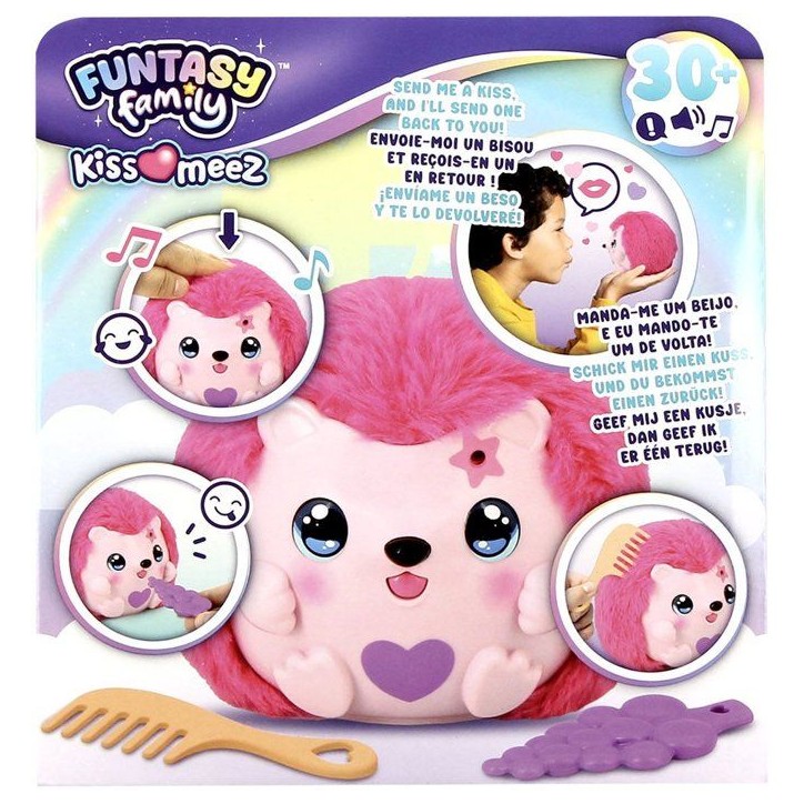 Funtasy Family - Peluche intéractive - JUMBO - Kiss Meez Hérisson - Des 3 ans Funtasy Family - Peluche intéractive - JUMBO - Kiss Meez Hérisson - Des 3 ans