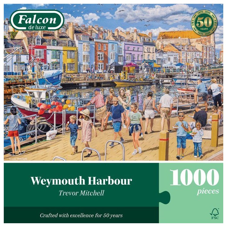 Puzzle - JUMBO - FALCON - Weymouth Harbour - 1000 pieces - Des 12 ans