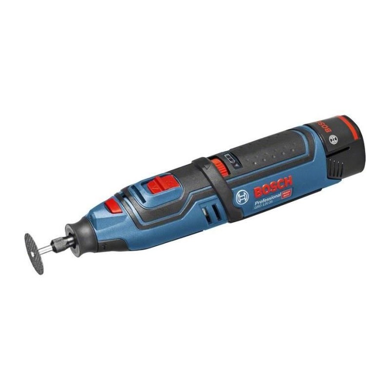 Outil rotatif Bosch Professional GRO 12V-35 + 2 batteries 2,0Ah + L-Bo Outil rotatif Bosch Professional GRO 12V-35 + 2 batteries 2,0Ah + L-Bo