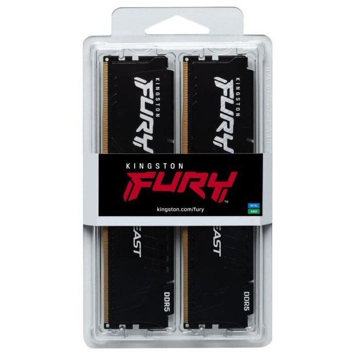 KINGSTON TECHNOLOGY FURY Beast RAM DDR5 16 Go (2 x 8 Go) 5200 MHz CL40