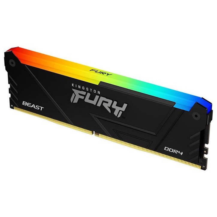 Mémoire RAM - KINGSTON - FURY Beast - 8 Go - DDR4 - 3200 MHz CL16 - Éclairage RGB personnalisable