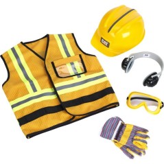 Gilet d'ouvrier de chantier - KLEIN - 3224 - Caterpillar avec accessoires - Jouet d'imitation bricolage - Des 3 ans
