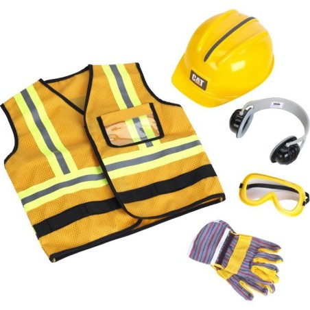 Gilet d'ouvrier de chantier - KLEIN - 3224 - Caterpillar avec accessoires - Jouet d'imitation bricolage - Des 3 ans