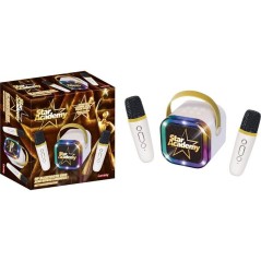 Jeu musical - LANSAY - STAR ACADEMY - HP BLUETOOTH DUO - ENCEINTE ET 2 MICROS SANS FIL - Karaoke - Des 14 ans