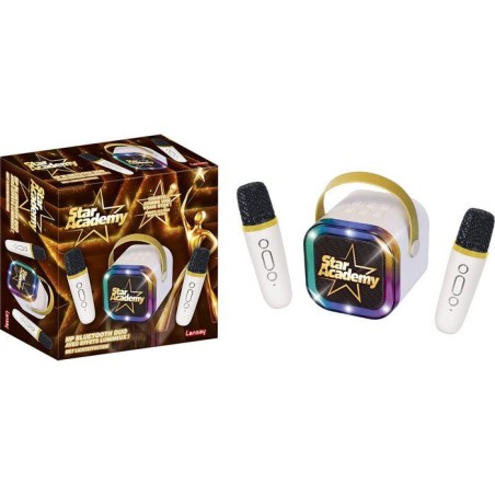 Jeu musical - LANSAY - STAR ACADEMY - HP BLUETOOTH DUO - ENCEINTE ET 2 MICROS SANS FIL - Karaoke - Des 14 ans