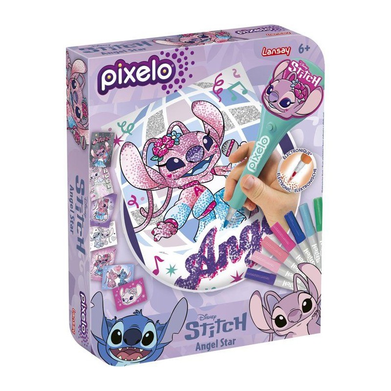 Loisir créatif - LANSAY - PIXELO ANGEL - jeu de coloriage - 8 illustr
