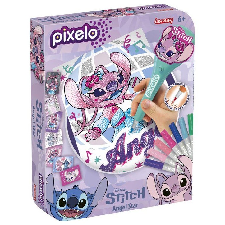 Loisir créatif - LANSAY - PIXELO ANGEL - jeu de coloriage - 8 illustrations - Des 6 ans