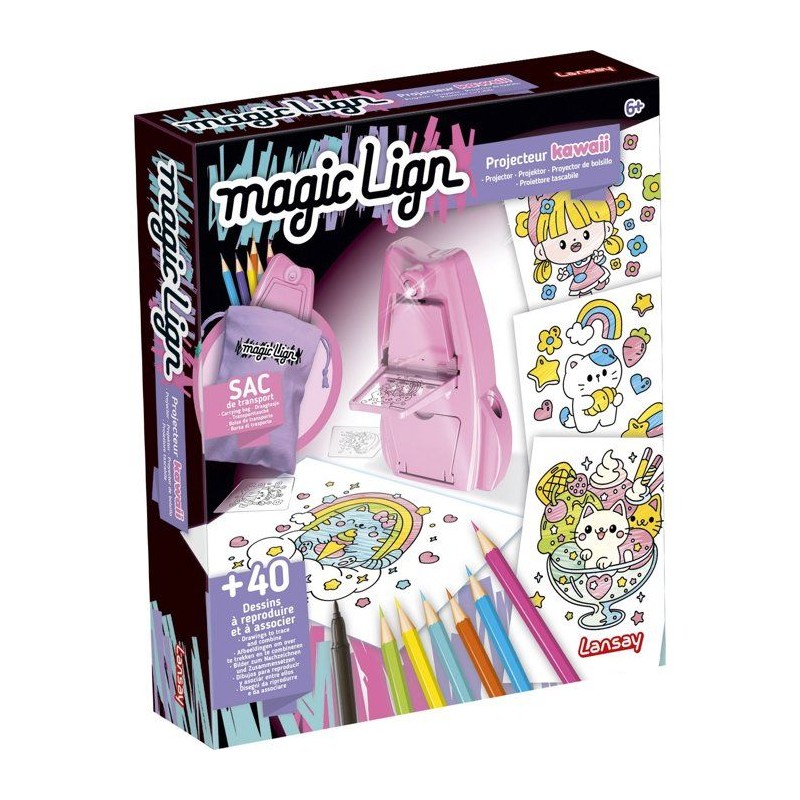 Loisir créatif - LANSAY - MAGIC LIGN - jeu de coloriage - PROJECTEUR
