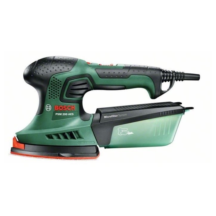 Ponceuse Multi Bosch - PSM 200 AES (Livrée avec 2 feuilles abrasives, Plateau de Ponçage et Coffret) Ponceuse Multi Bosch - PSM 200 AES (Livrée avec 2 feuilles abrasives, Plateau de Ponçage et Coffret)