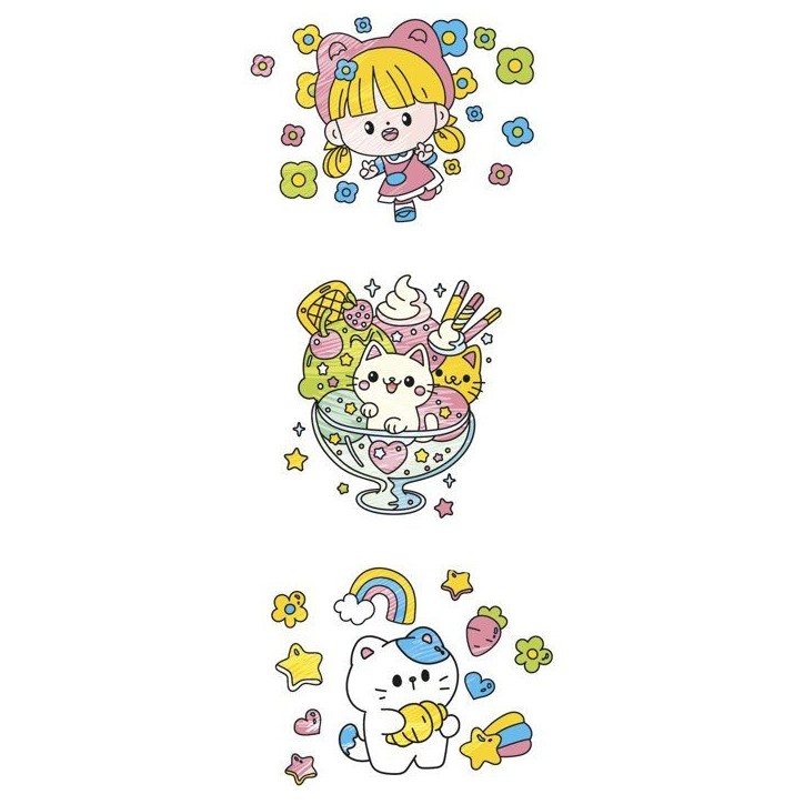 Loisir créatif - LANSAY - MAGIC LIGN - jeu de coloriage - PROJECTEUR POCKET KAWAII - Des 6 ans