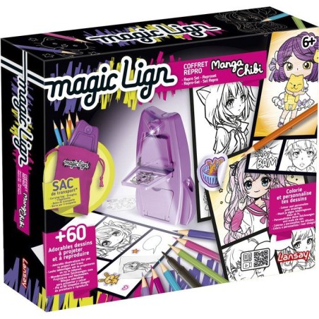 Loisir créatif - LANSAY - MAGIC LIGN - jeu de coloriage - PROJECTEUR