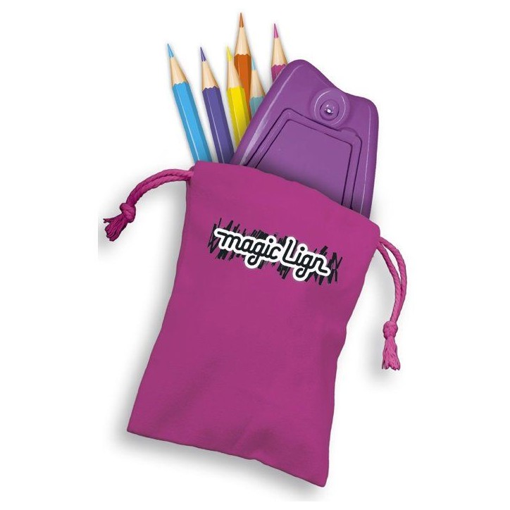 Loisir créatif - LANSAY - MAGIC LIGN - jeu de coloriage - PROJECTEUR POCKET MANGA CHIBI - 80+ illustrations - Des 6 ans
