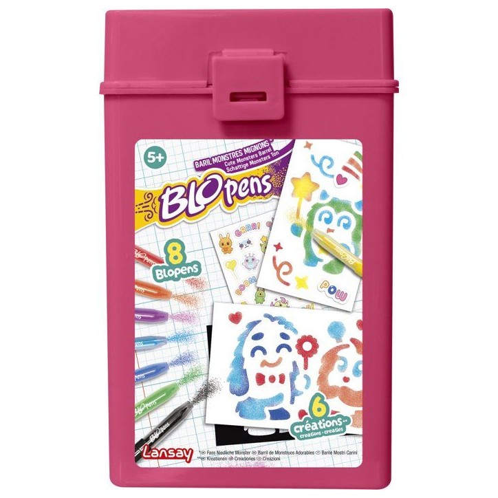 Loisir créatif - LANSAY - BLOPENS - jeu de coloriage - BARIL MONSTRES MIGNONS - Des 5 ans