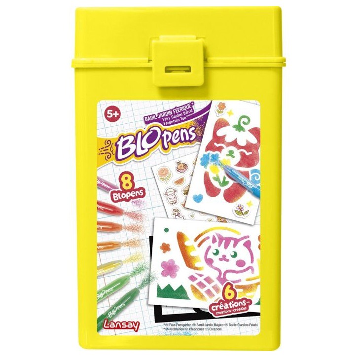 Loisir créatif - LANSAY - BLOPENS - jeu de coloriage - BARIL JARDIN FÉERIQUE - Des 5 ans