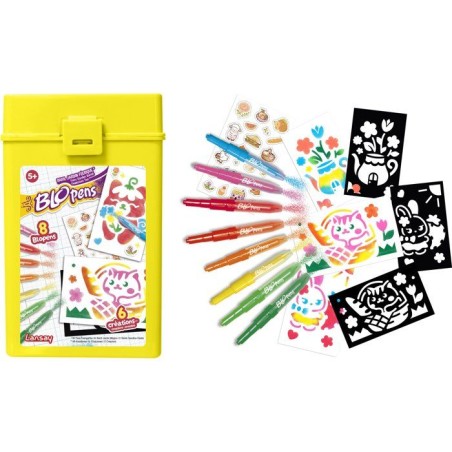 Loisir créatif - LANSAY - BLOPENS - jeu de coloriage - BARIL JARDIN FÉERIQUE - Des 5 ans