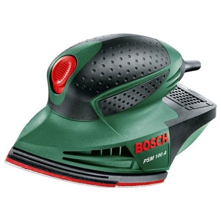 Ponceuse Multi Bosch - PSM 100 A (livrée dans un coffret en plastique avec 3 feuilles abrasives G80, G120 et G160) Ponceuse Multi Bosch - PSM 100 A (livrée dans un coffret en plastique avec 3 feuilles abrasives G80, G120 et G160)