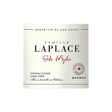 Vignoble Lapalce Cuvée Ode D'Aydie 2023 Pacherenc Du Vic Bilh Sec - Vin rouge du Sud-Ouest
