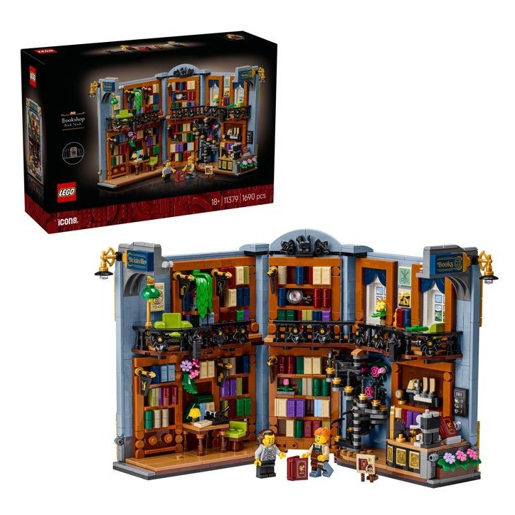 LEGO Icons 11379 - La Librairie : Book Nook - Décor Serre-Livres 1690 Pieces - Set pour Adulte - A partir de 18 ans LEGO Icons 11379 - La Librairie : Book Nook - Décor Serre-Livres 1690 Pieces - Set pour Adulte - A partir de 18 ans