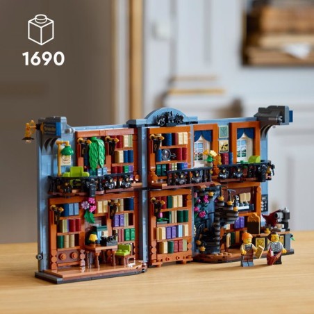 LEGO Icons 11379 - La Librairie : Book Nook - Décor Serre-Livres 1690 Pieces - Set pour Adulte - A partir de 18 ans