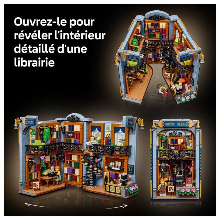 LEGO Icons 11379 - La Librairie : Book Nook - Décor Serre-Livres 1690 Pieces - Set pour Adulte - A partir de 18 ans LEGO Icons 11379 - La Librairie : Book Nook - Décor Serre-Livres 1690 Pieces - Set pour Adulte - A partir de 18 ans