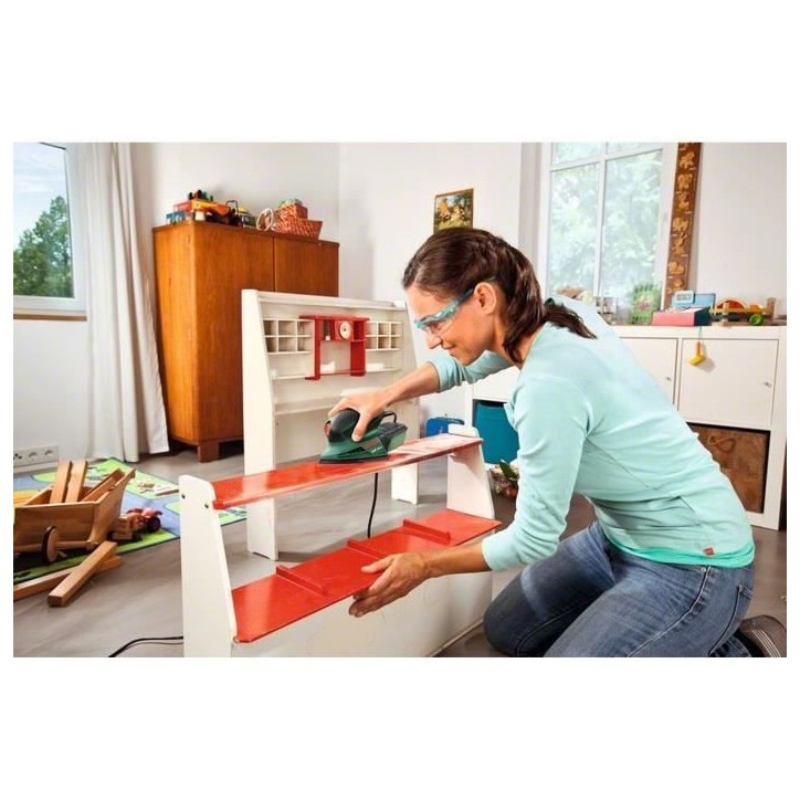 Ponceuse Multi Bosch - PSM 100 A (livrée dans un coffret en plastique avec 3 feuilles abrasives G80, G120 et G160) Ponceuse Multi Bosch - PSM 100 A (livrée dans un coffret en plastique avec 3 feuilles abrasives G80, G120 et G160)