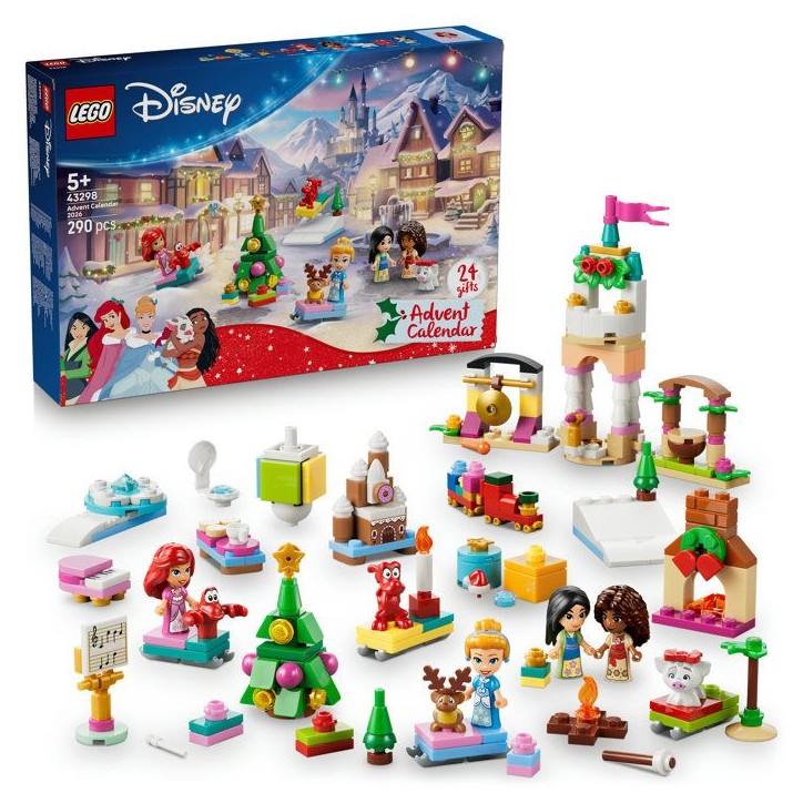 LEGO | Disney Princess 43298 - Calendrier de l'Avent 2026 - 24 Jouets + Jeu de Plateau - Set pour Enfant - A partir de 5 ans