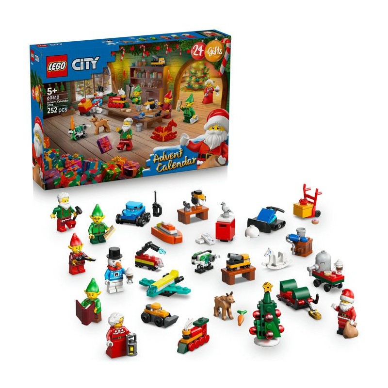 LEGO City 60510 - Calendrier de l'Avent 2026 - 24 Surprises + Tapis At