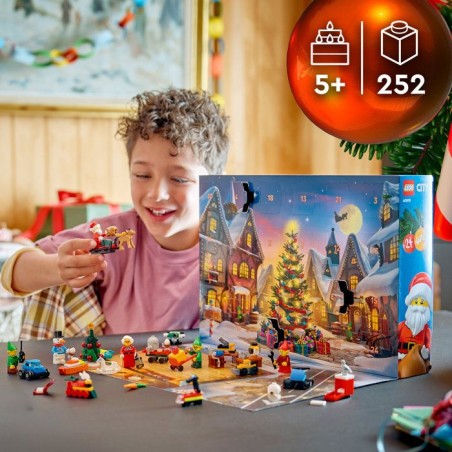 LEGO City 60510 - Calendrier de l'Avent 2026 - 24 Surprises + Tapis Atelier du Pere Noël - Set pour Enfant - A partir de 5 ans