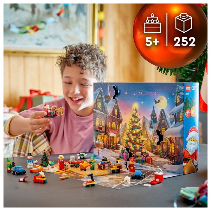 LEGO City 60510 - Calendrier de l'Avent 2026 - 24 Surprises + Tapis Atelier du Pere Noël - Set pour Enfant - A partir de 5 ans LEGO City 60510 - Calendrier de l'Avent 2026 - 24 Surprises + Tapis Atelier du Pere Noël - Set pour Enfant - A partir de 5 ans
