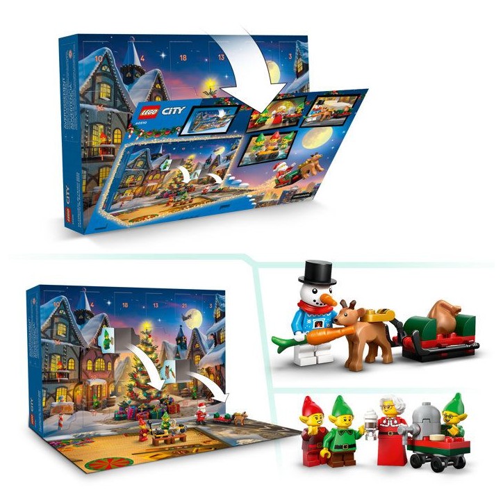 LEGO City 60510 - Calendrier de l'Avent 2026 - 24 Surprises + Tapis Atelier du Pere Noël - Set pour Enfant - A partir de 5 ans LEGO City 60510 - Calendrier de l'Avent 2026 - 24 Surprises + Tapis Atelier du Pere Noël - Set pour Enfant - A partir de 5 ans