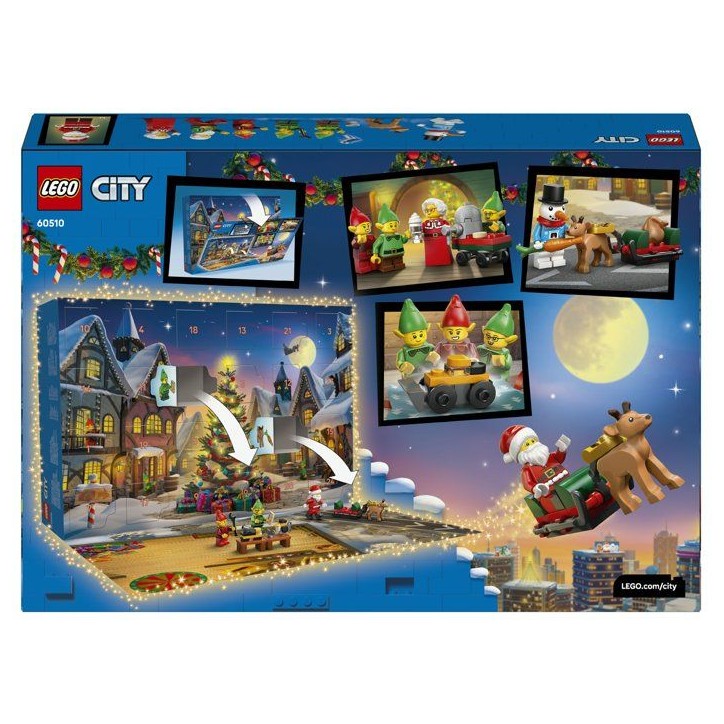 LEGO City 60510 - Calendrier de l'Avent 2026 - 24 Surprises + Tapis Atelier du Pere Noël - Set pour Enfant - A partir de 5 ans LEGO City 60510 - Calendrier de l'Avent 2026 - 24 Surprises + Tapis Atelier du Pere Noël - Set pour Enfant - A partir de 5 ans