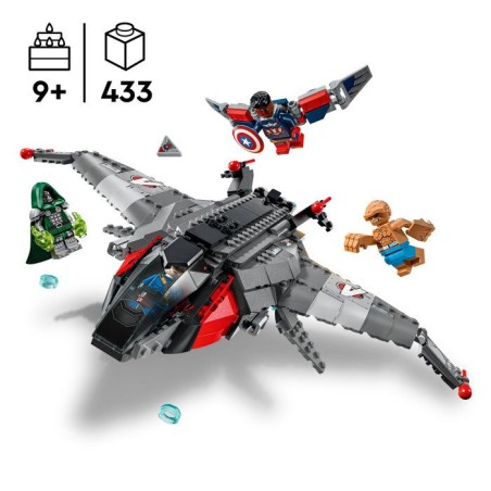 LEGO | Marvel 76347 Avengers : Doomsday Le Quinjet - Jouet de Construction 9 ans - Avion