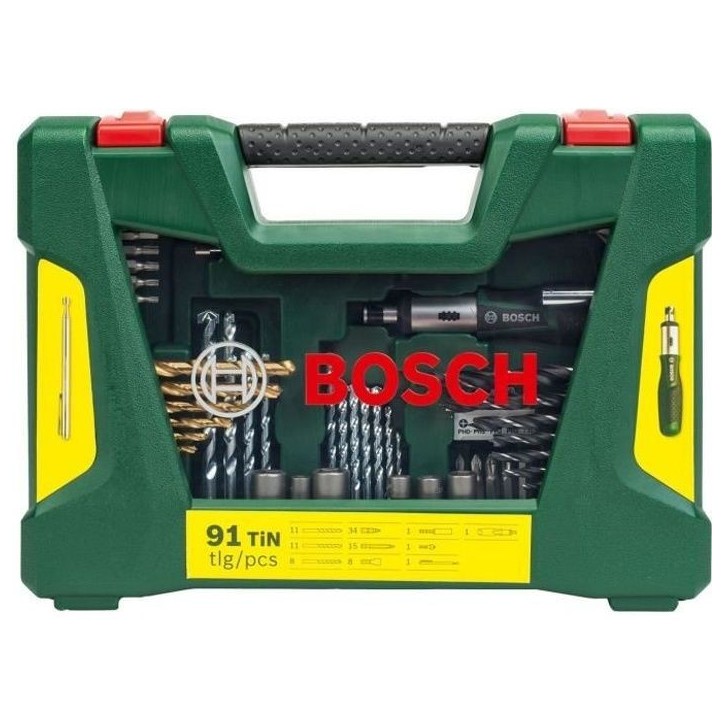 Coffret d'accessoires pour le perçage et le vissage V-Line (91 pcs) - BOSCH Coffret d'accessoires pour le perçage et le vissage V-Line (91 pcs) - BOSCH