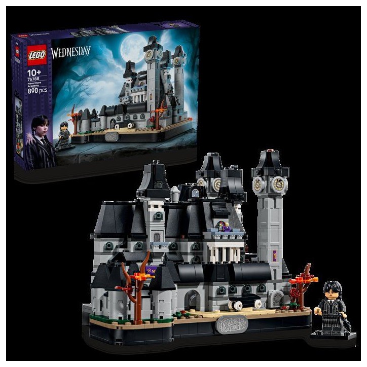 LEGO Mercredi 76788 L'Académie Nevermore - Maquette d'École avec 3 Figurines - Jeu de Construction 10 ans - Maquette - Cadeau LEGO Mercredi 76788 L'Académie Nevermore - Maquette d'École avec 3 Figurines - Jeu de Construction 10 ans - Maquette - Cadeau