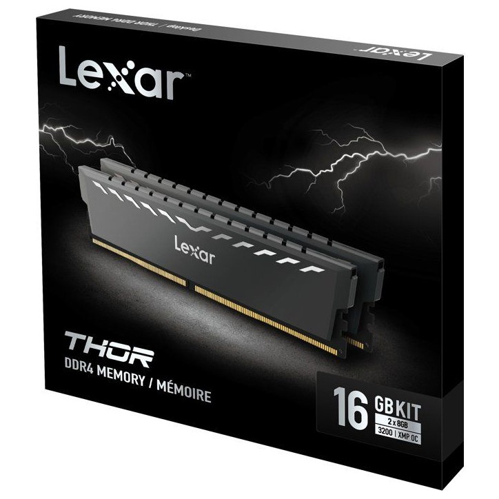 Barrette Mémoire - LEXAR THOR - DDR4 3200 - UDIMM XMP - 1x 16 Go - Dissipateur thermique