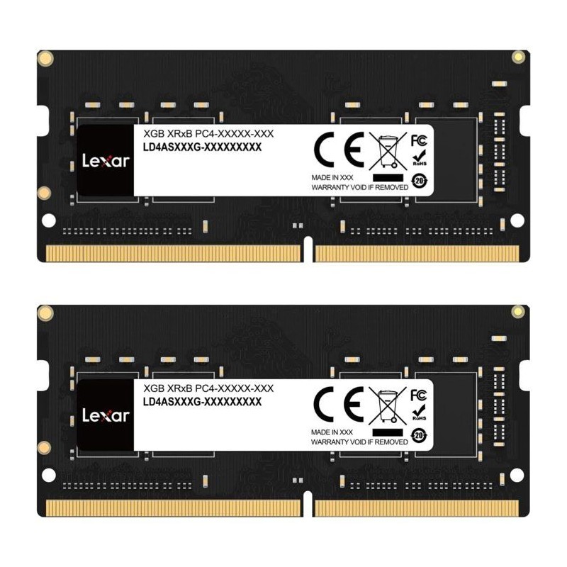 Barrette Mémoire - LEXAR - DDR4 16 Go - 288 PIN U-DIMM - 3200 MHz CL2