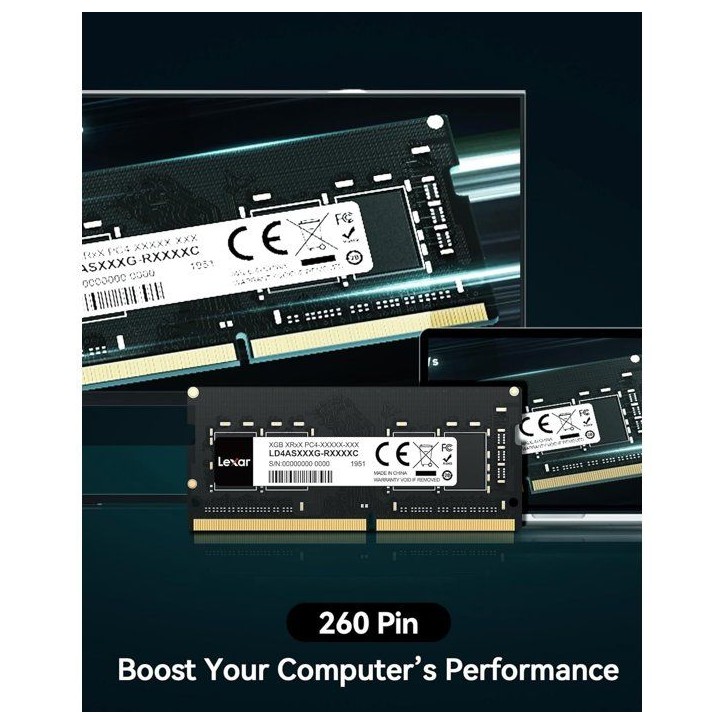Barrette Mémoire - LEXAR - DDR4 16 Go - 288 PIN U-DIMM - 3200 MHz CL22 - 1.2 V - Blister