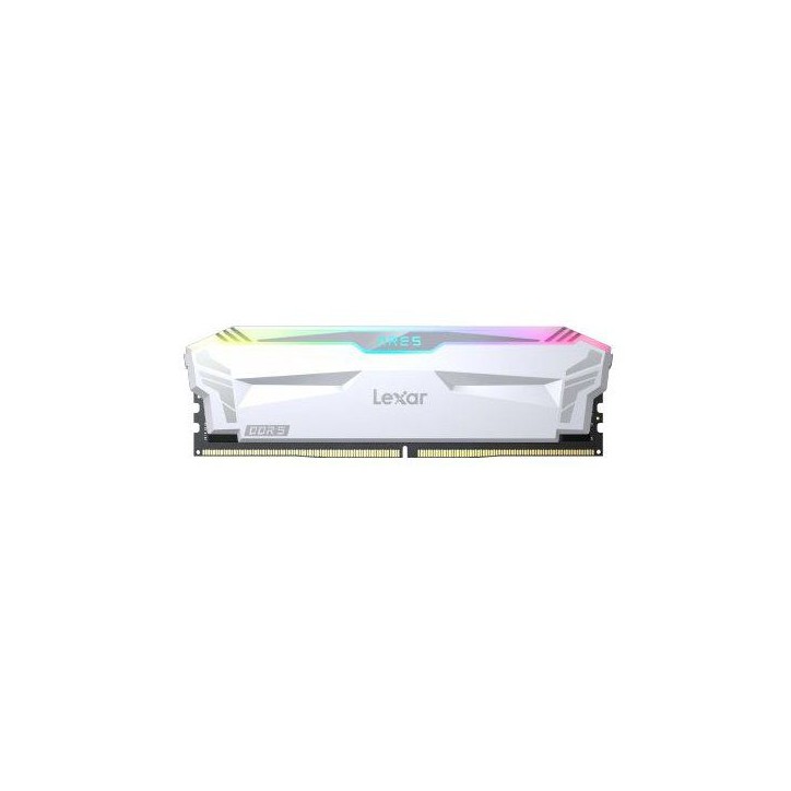 Barrette Mémoire - LEXAR Ares - DDR5 6400 - CL32 1.4 V - 32 Go (2x 16 Go) - Dissipateur thermique + RGB - Blanc Barrette Mémoire - LEXAR Ares - DDR5 6400 - CL32 1.4 V - 32 Go (2x 16 Go) - Dissipateur thermique + RGB - Blanc