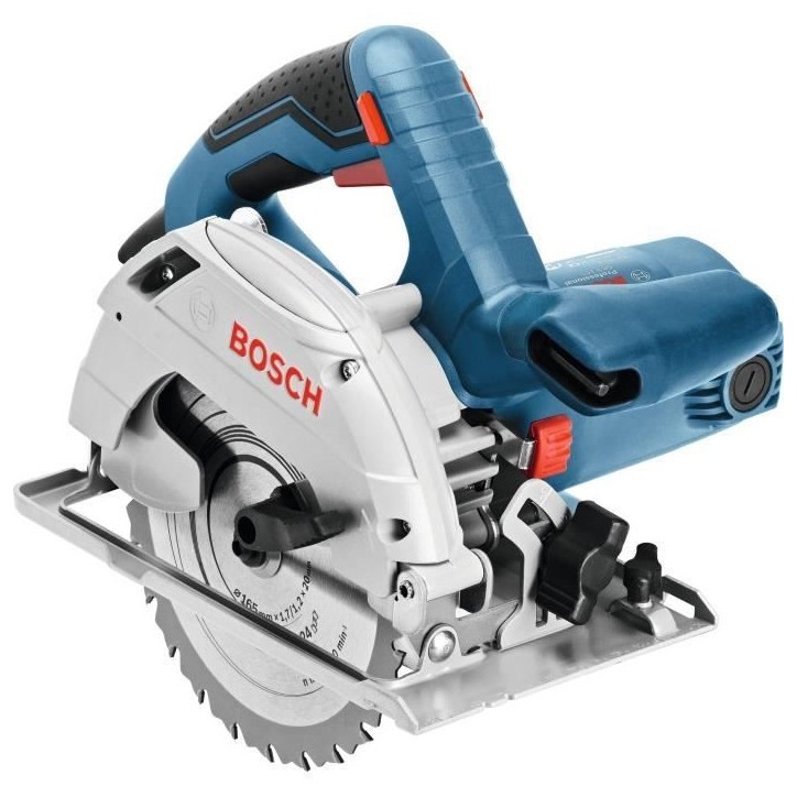 Scie circulaire Bosch Professional GKS 165 - 0601676100 - Profondeur de coupe 66mm - 1100W - Boite carton