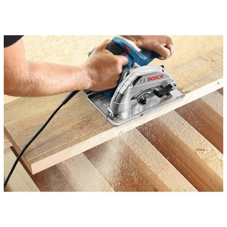 Scie circulaire Bosch Professional GKS 165 - 0601676100 - Profondeur de coupe 66mm - 1100W - Boite carton