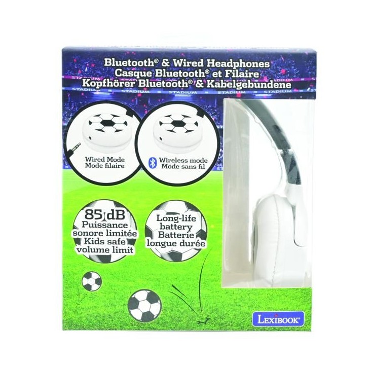 Casque 2 en 1 Football Bluetooth et Filaire avec limitation de son Casque 2 en 1 Football Bluetooth et Filaire avec limitation de son