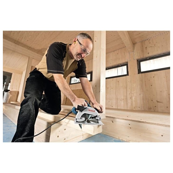 Scie circulaire Bosch Professional GKS 165 - 0601676100 - Profondeur de coupe 66mm - 1100W - Boite carton
