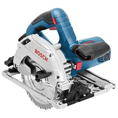 Scie circulaire Bosch Professional GKS 55+ GCE - 1350 W - Capacité de coupe de 63 mm - 0601682100